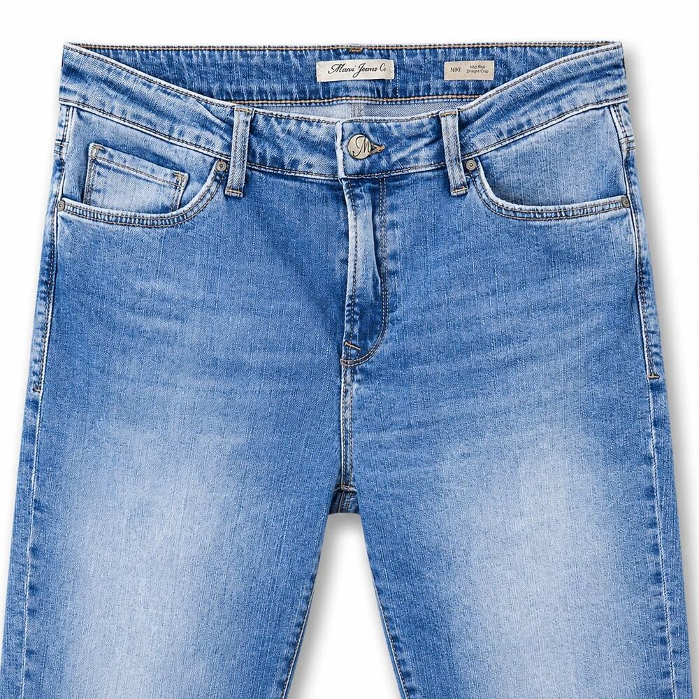 Mavi Jeans Co. Anthropologie Niki High-Rise Straight Crop Distressed Jeans - Picture 3 of 10